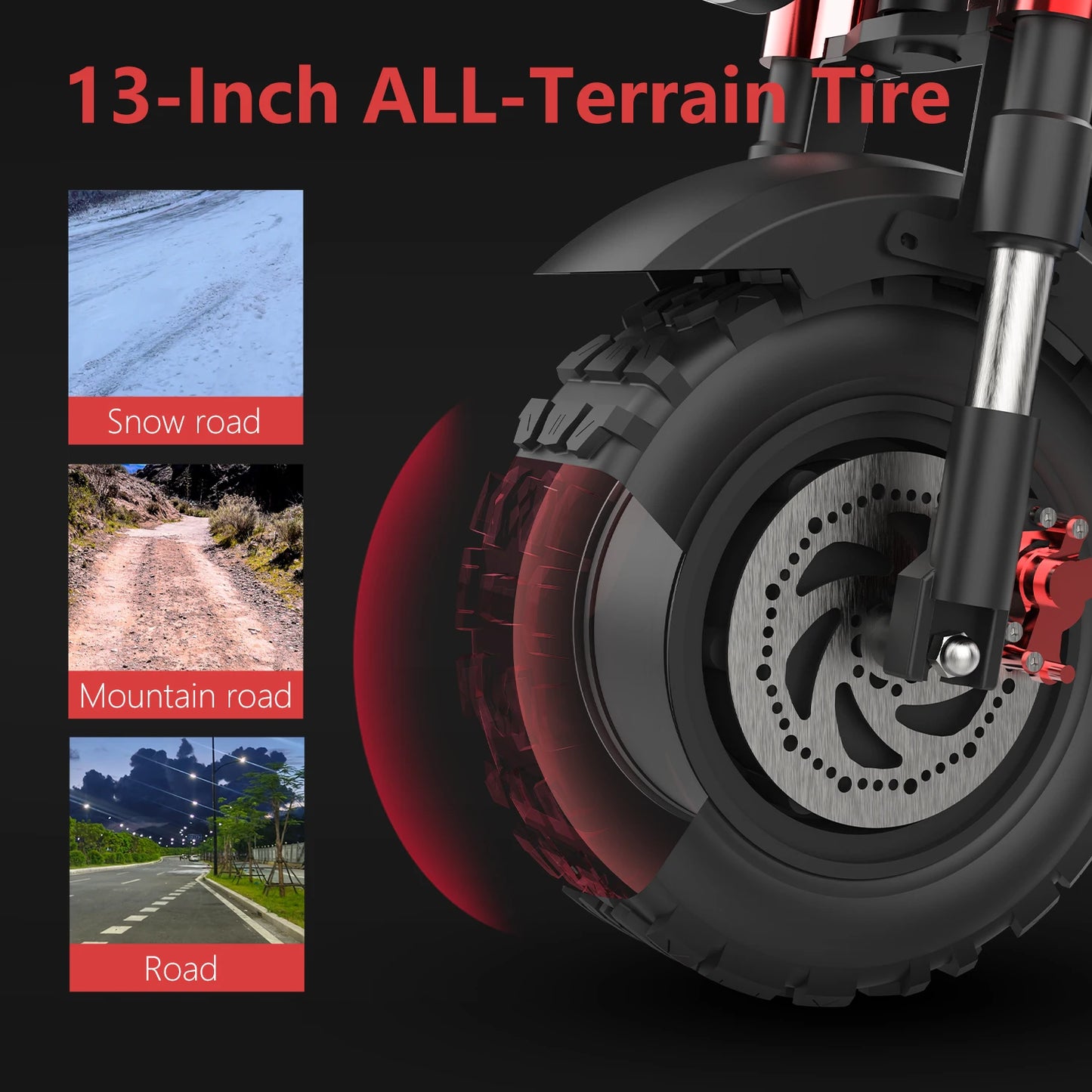 REDDYDY Offroad Electric Scooter Dual Motor 10000W 60 MPH