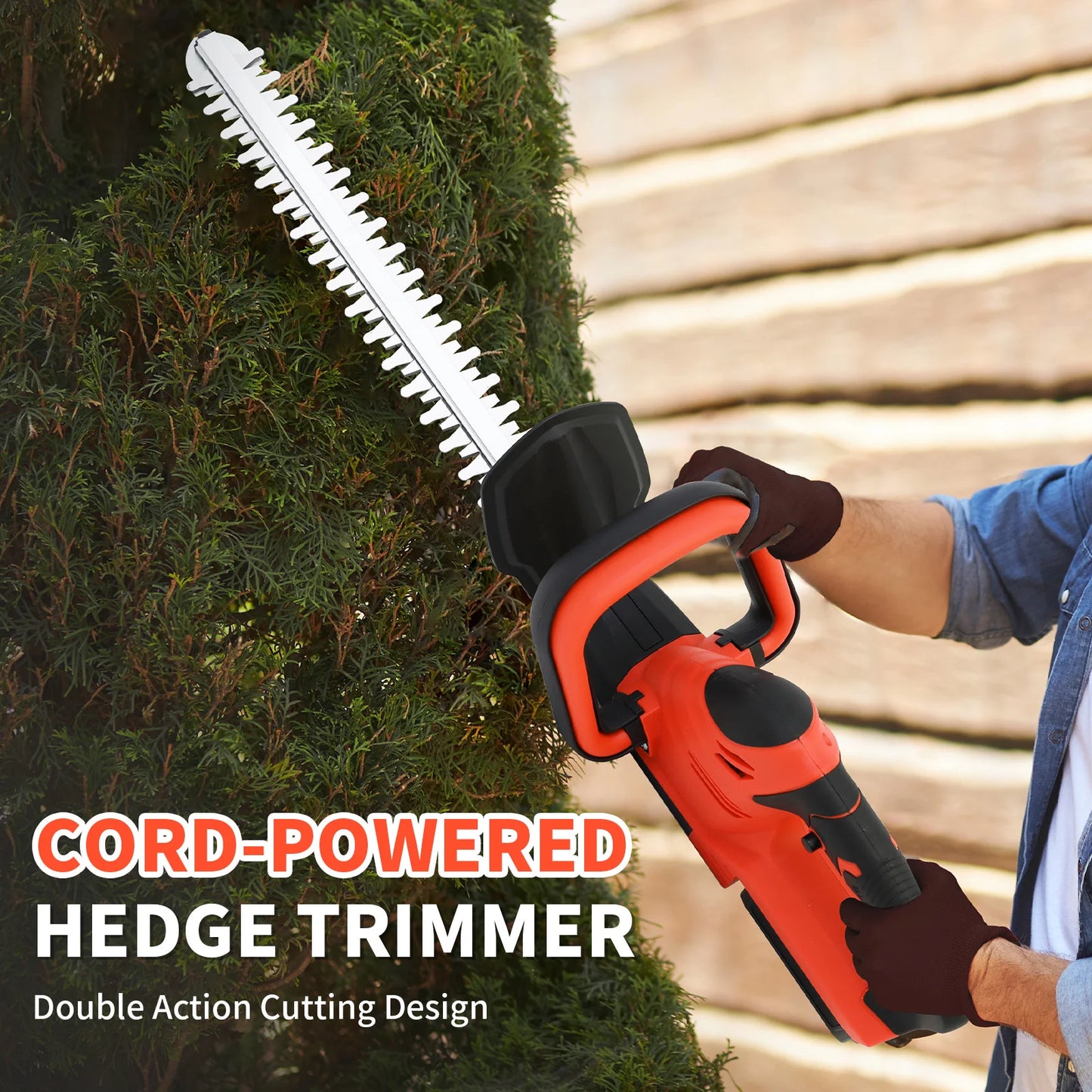 Cordless Hedge Trimmer With 3Ah Battery Charger For Yard Garden