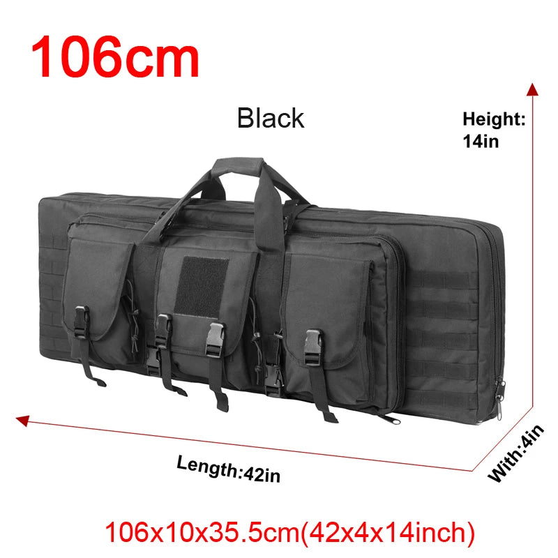 LQARMY Tactical Double Rifle Case Molle Bag Sniper