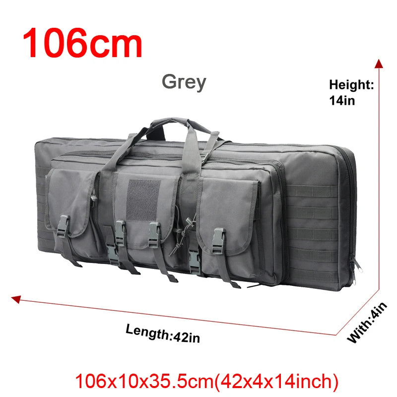 LQARMY Tactical Double Rifle Case Molle Bag Sniper