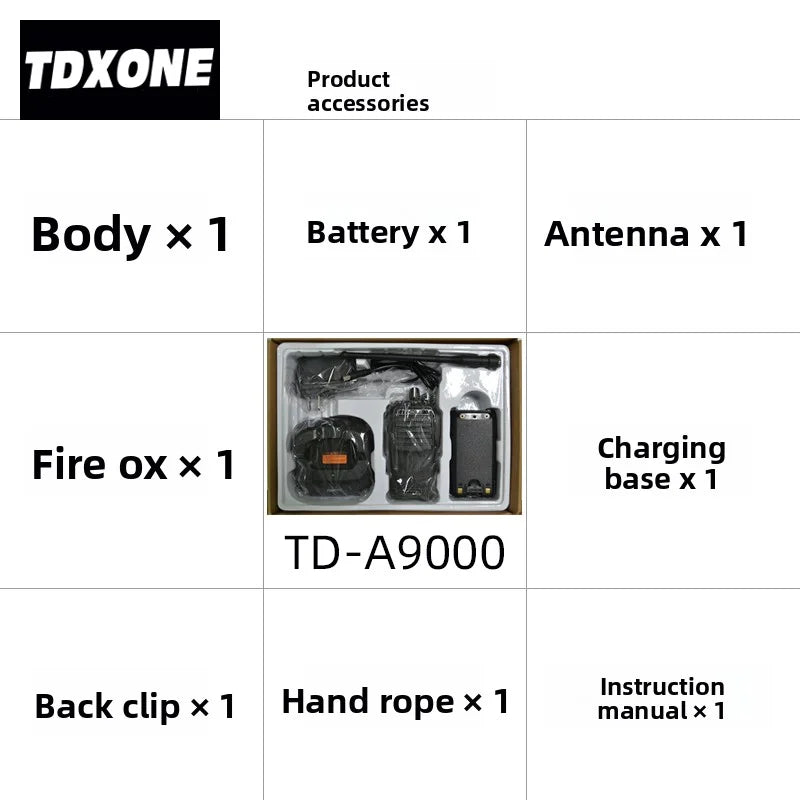 TDXONE Walkie Talkie Two Way Radio Long Range Kilometers Hunting