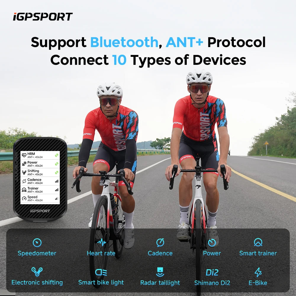 iGPSPORT BSC300T Touch Screen Global Map Bike Computer For EBike