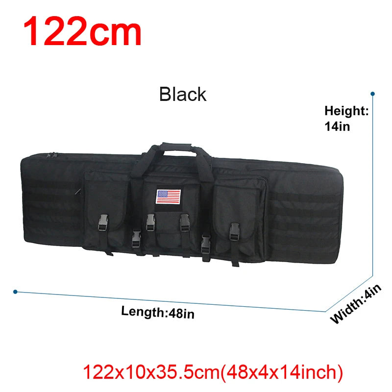 LQARMY Tactical Double Rifle Case Molle Bag Sniper