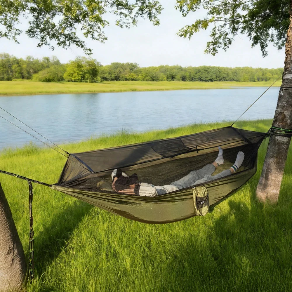 Night Cat Mosquito Net Hammock With Tree Straps For Outdoors