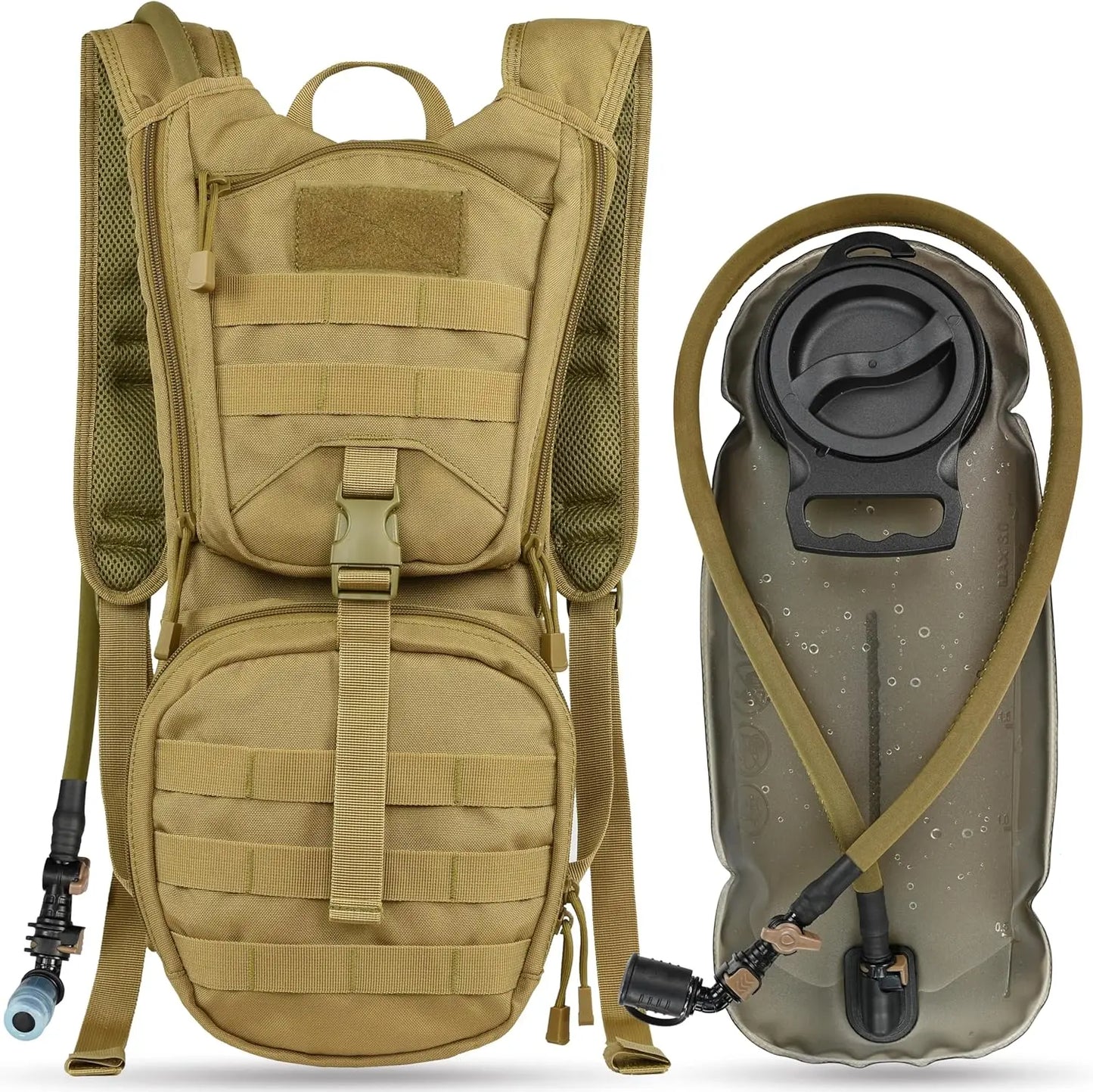 Tactical Molle Hydration Pack Backpack With 3L TPU Water Bladder