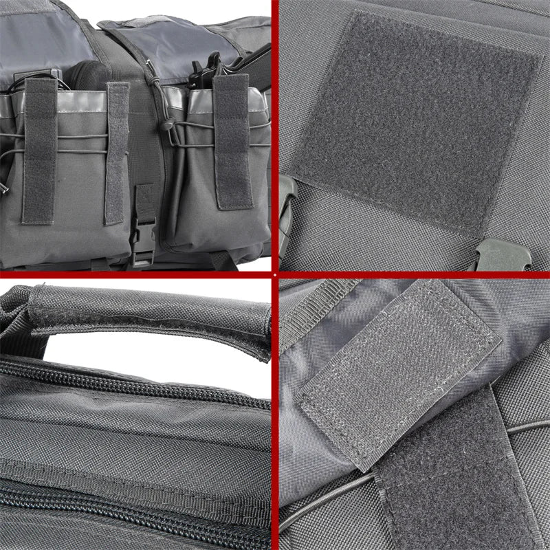 LQARMY Tactical Double Rifle Case Molle Bag Sniper