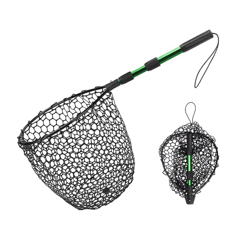 Foldable Aluminum Telescopic Fishing Net With Pocket