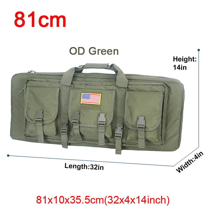 LQARMY Tactical Double Rifle Case Molle Bag Sniper