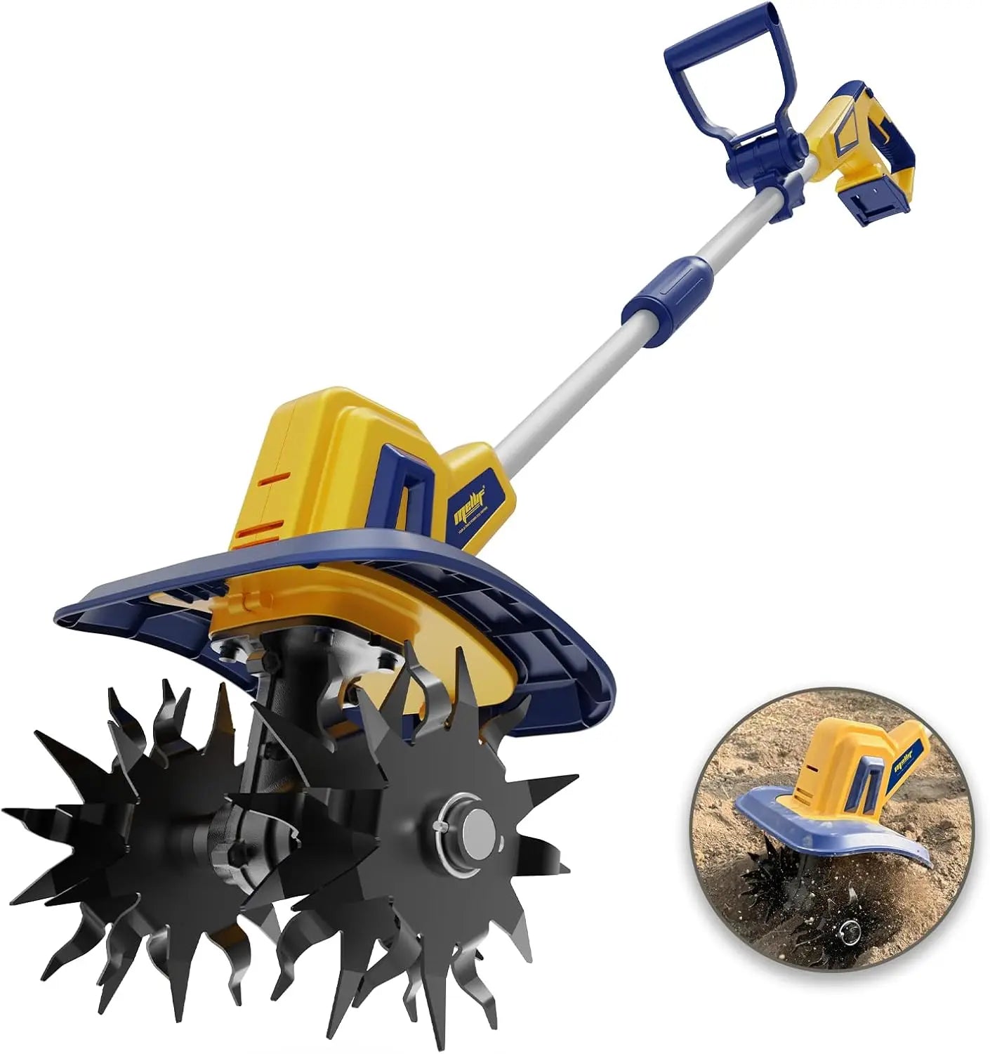 Cordless Tiller Cultivator For Dewalt 20V Battery Tool Only Garden
