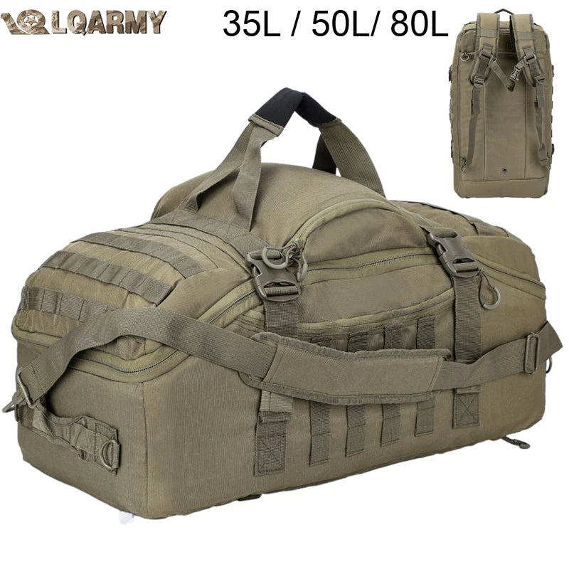 LQARMY Outdoor Molle Tactical Backpack for Hiking Camping Travel