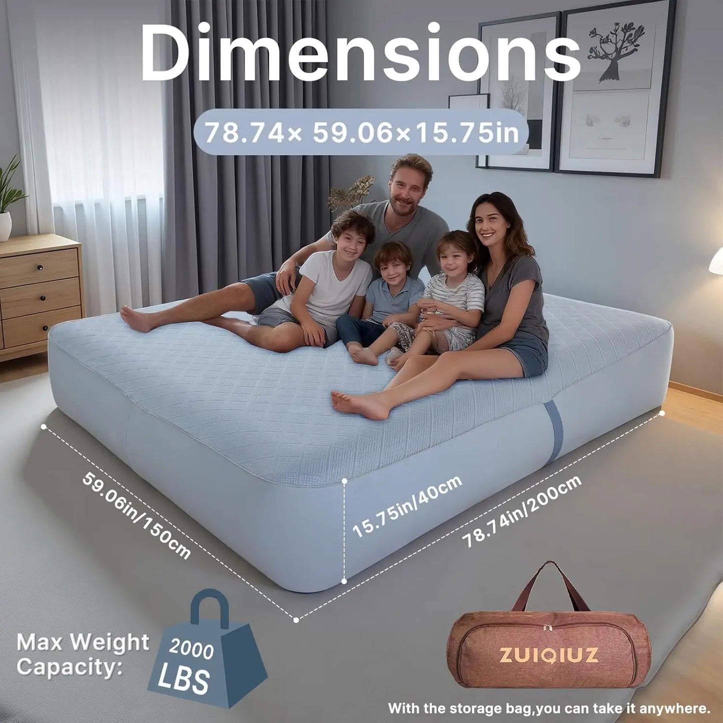 Outdoor Camping Air Mattress With Built In Pump For Trips