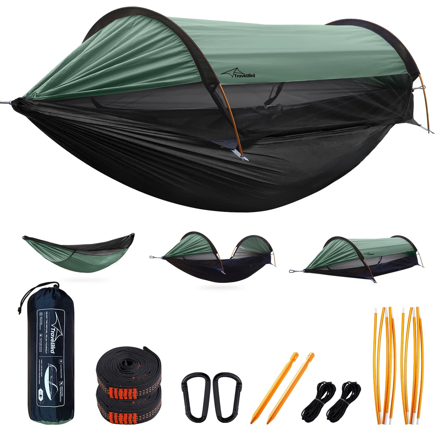 Travel Bird Outdoor Hammock With Mosquito Net For Camping