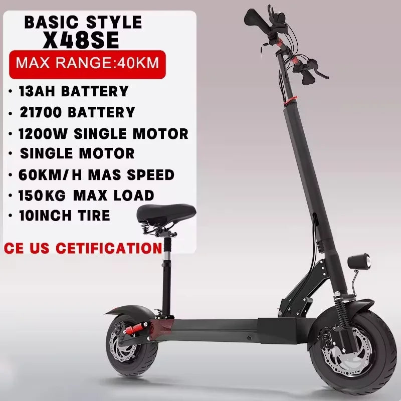 Jueshuai Outdoor Electric Scooter 1000W 48V-72V Fast Off Road Foldable