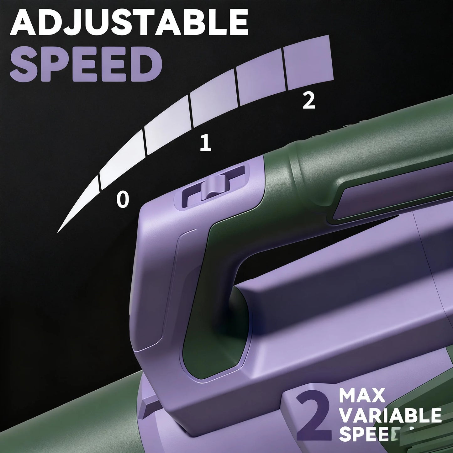 Cordless Leaf Blower With Six Speed Modes Battery Included