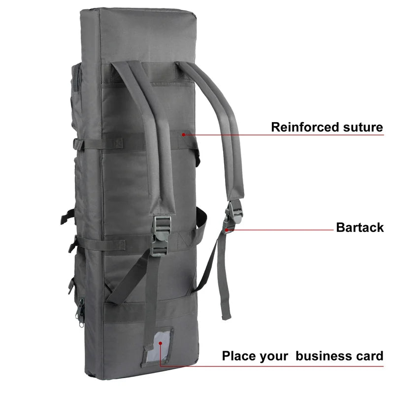 LQARMY Tactical Double Rifle Case Molle Bag Sniper