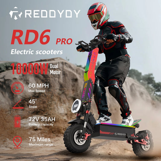 REDDYDY Offroad Electric Scooter Dual Motor 10000W 60 MPH
