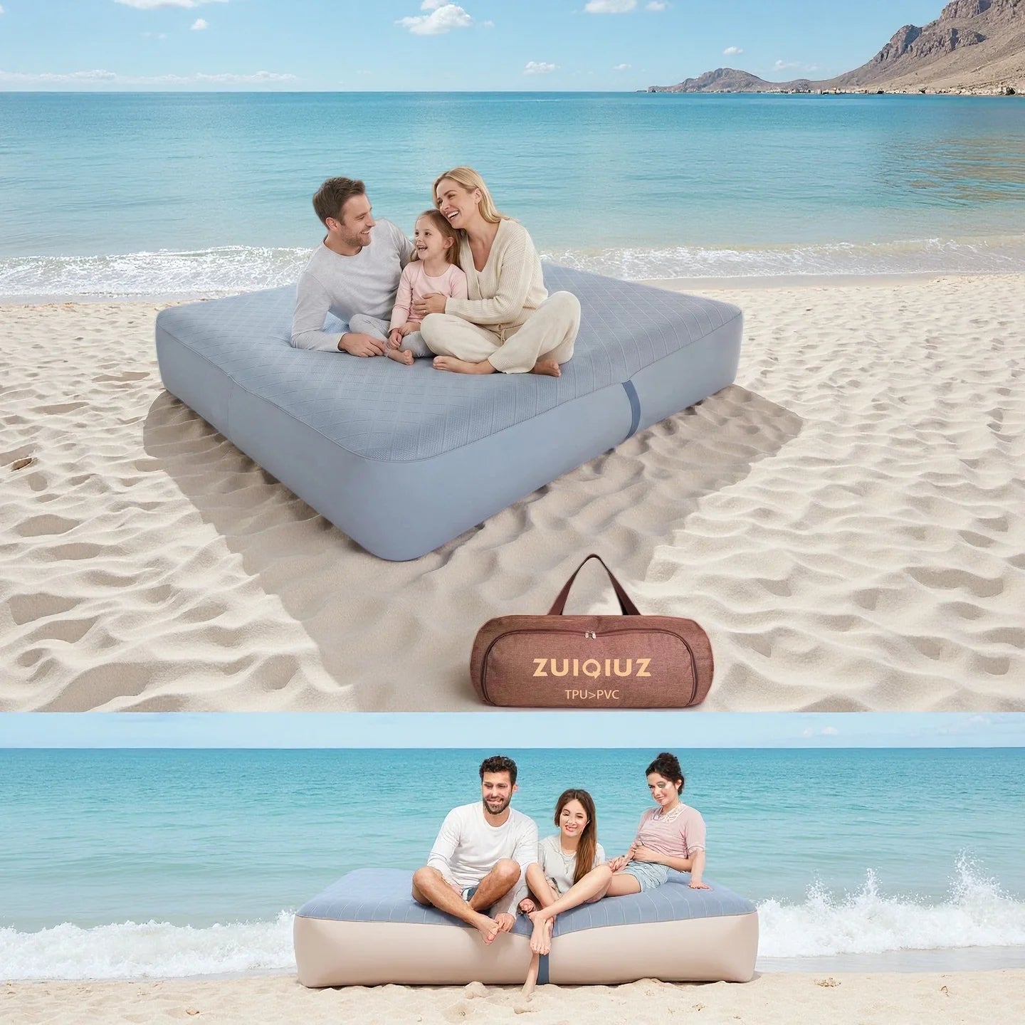 Outdoor Camping Air Mattress With Built In Pump For Trips