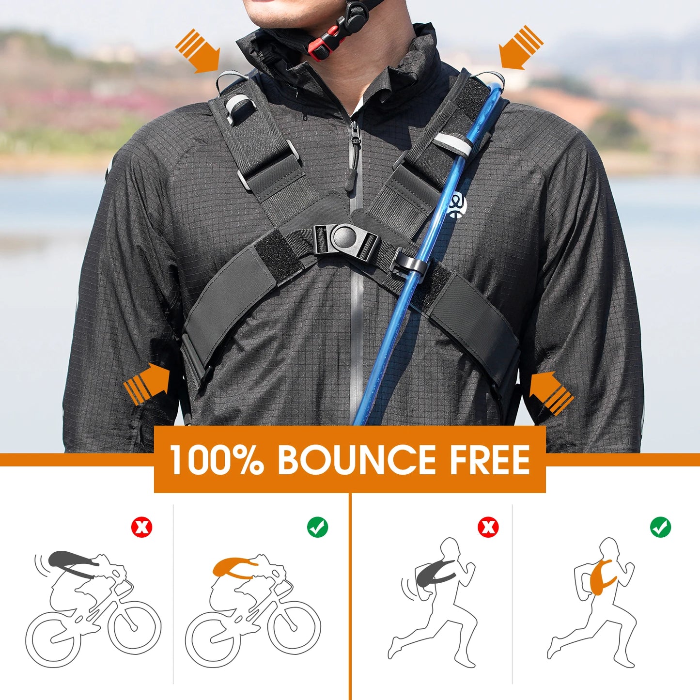 West Biking Hydration Backpack Ergonomic Cycling Harness For Outdoors