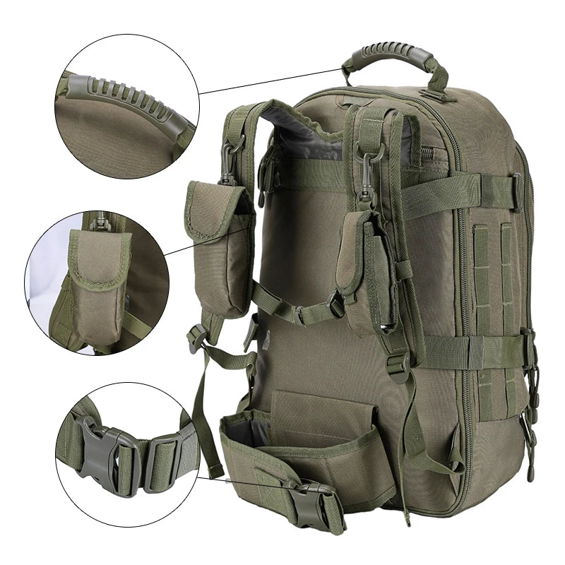 LQARMY Tactical Backpack Molle Assault Pack For Camping