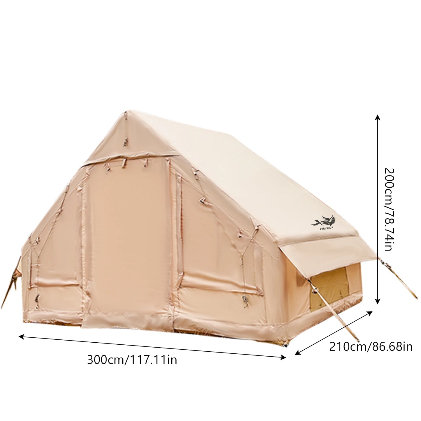 Pakicetus Inflatable Camping Tent With Skylight Breathable Mesh