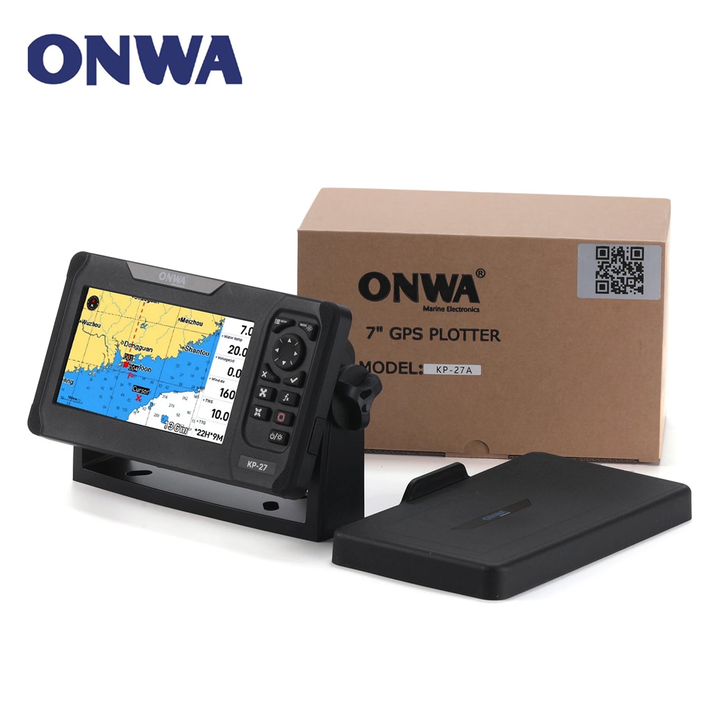 ONWA KP27A Galileo GPS Chart Plotter With GPS Antenna AIS Transponder