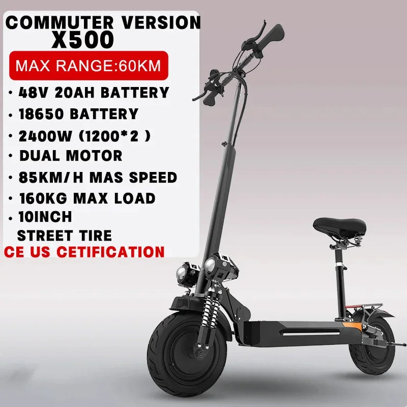 Jueshuai Electric Scooter For Adults Dual Motor X60 X700 Foldable