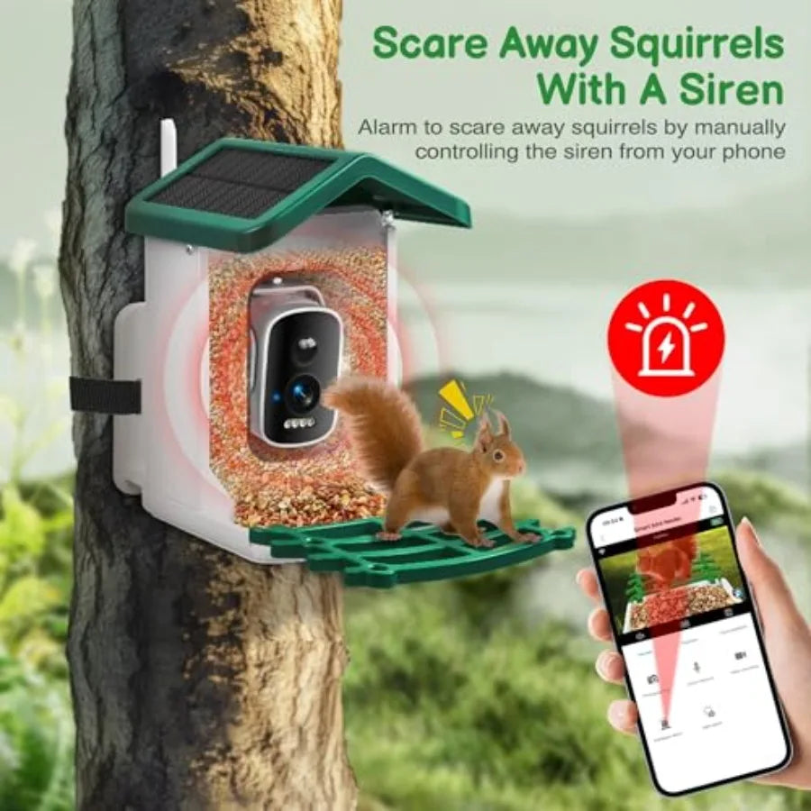 SHXI Smart Bird Feeder With Camera AI Species Identification