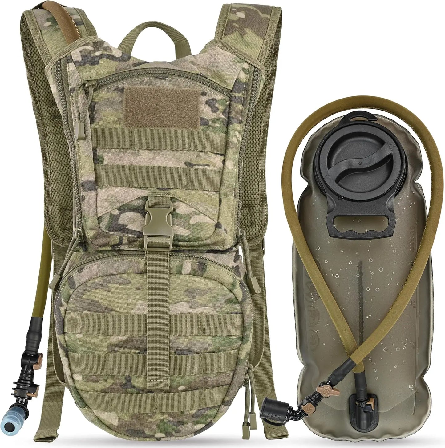 Tactical Hydration Backpack With 3L Bladder For Outdoor Activities