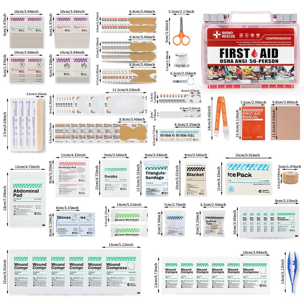 Rhino Rescue Complete First Aid Kit for Home and Office
