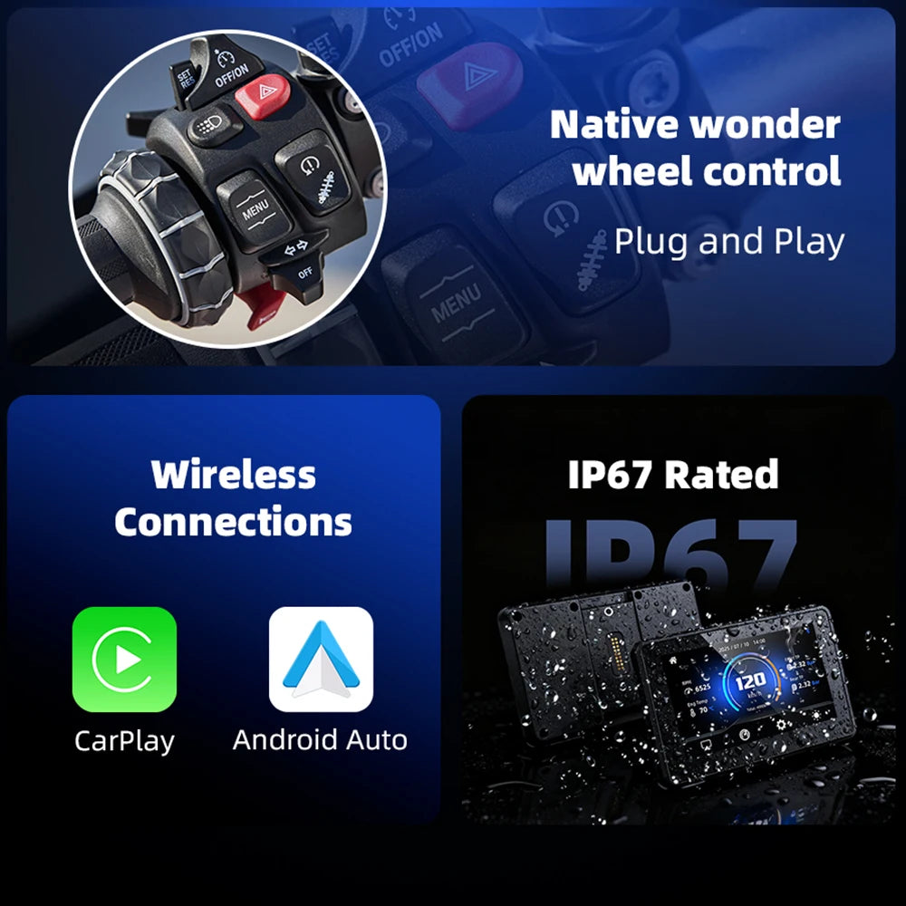 EKIY GPS Motorcycle Navigation Wireless CarPlay And Android Auto For BMW