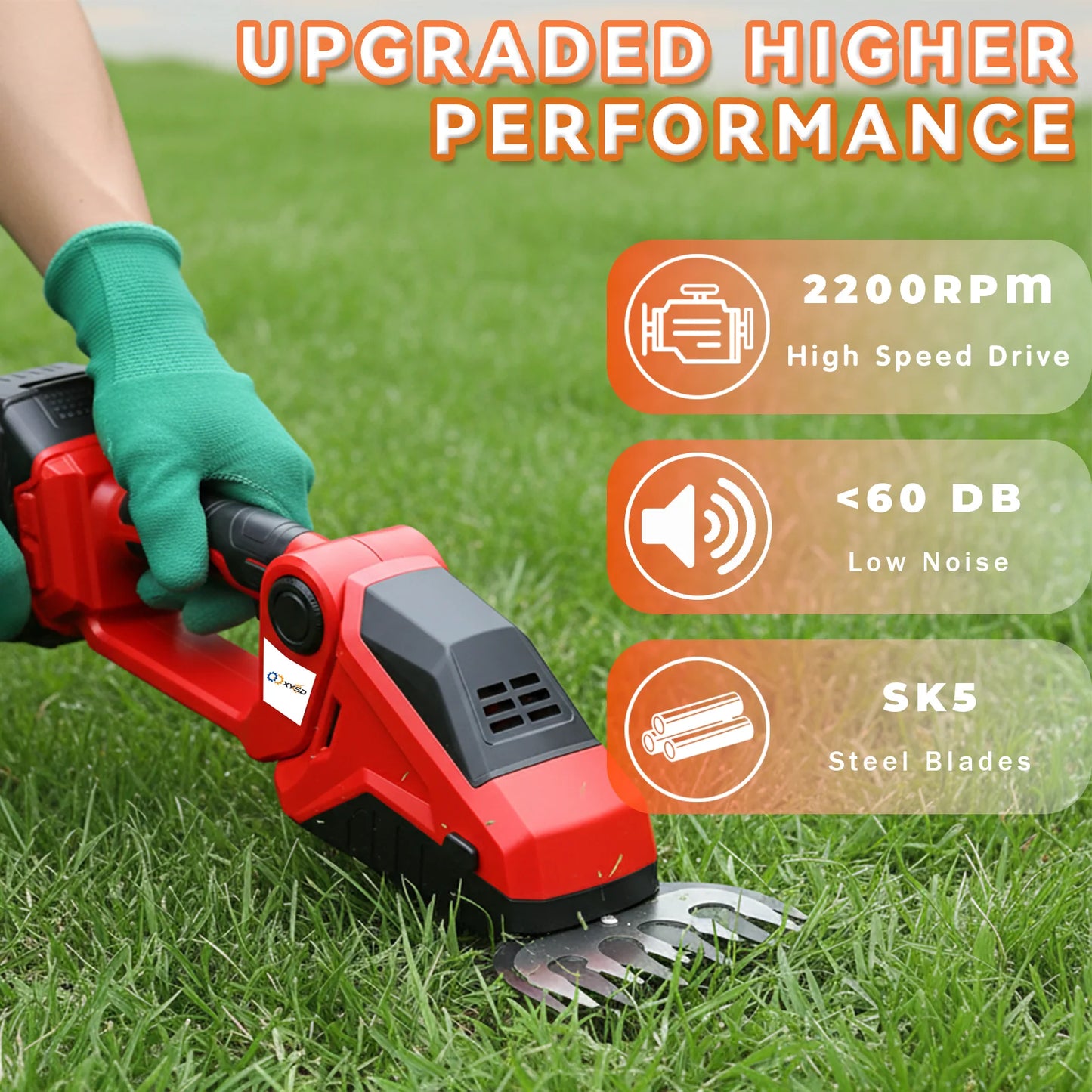 XYSD 2-In-1 Cordless Hedge Trimmer And Grass Shear For Gardens And Yards