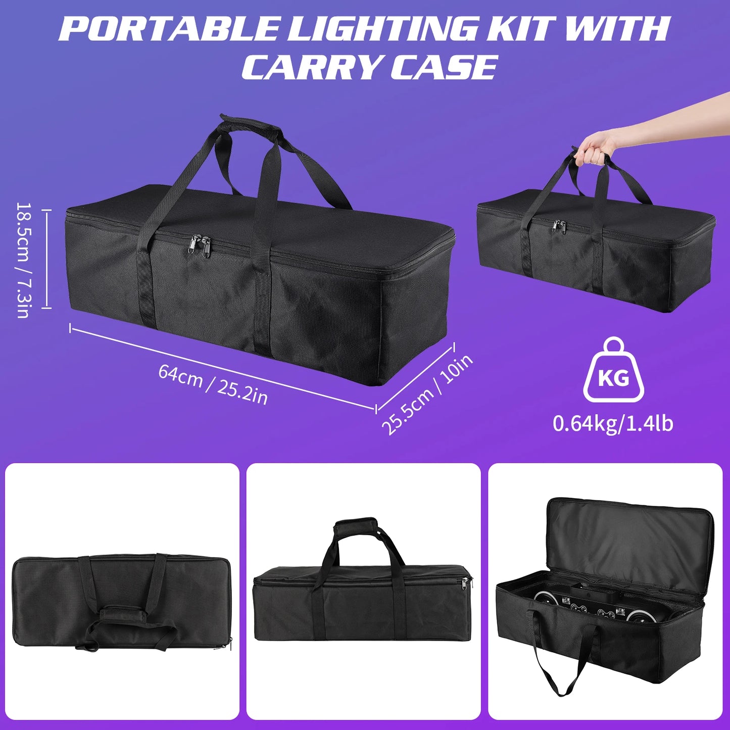 Somspot 7in1 RGBW LED Light Stand Kit With Remote Control DJ Party Lights