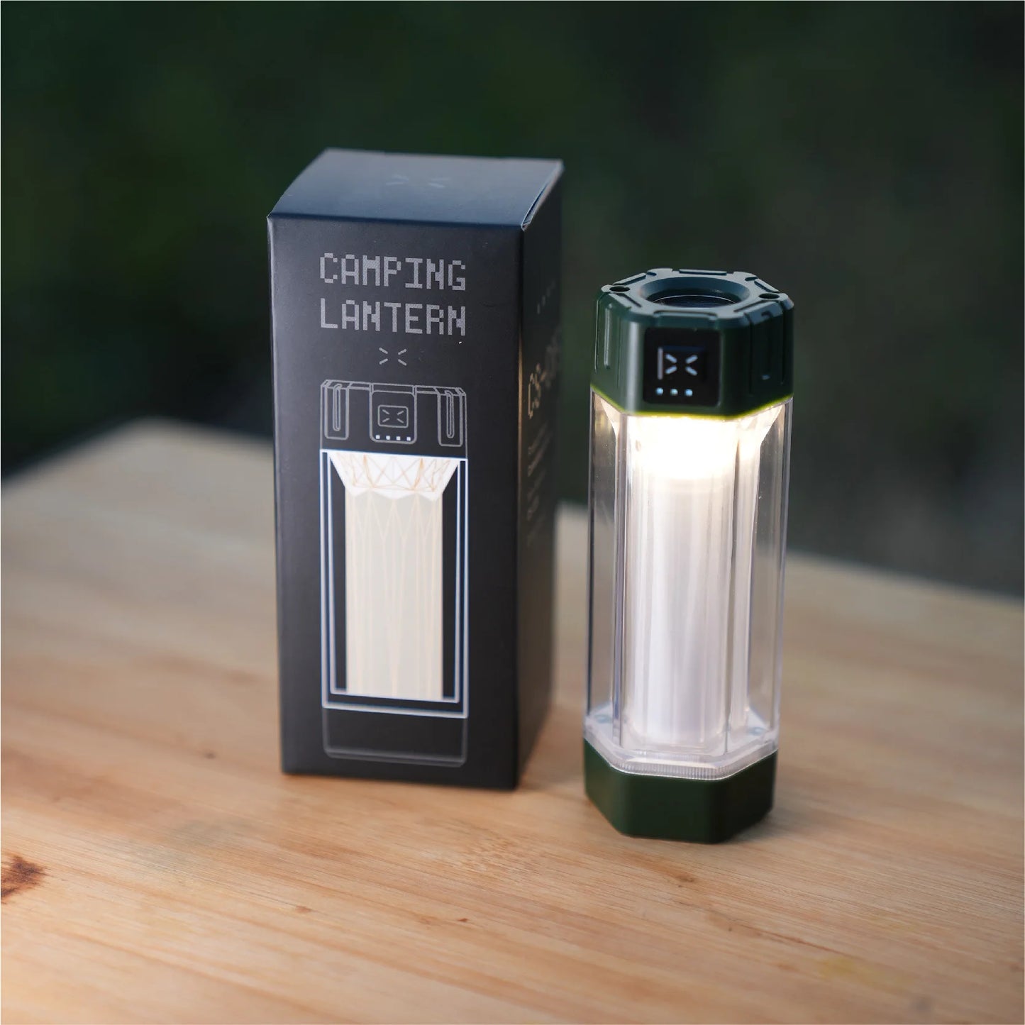 LED Camping Lantern Rechargeable 2000mAh Type-C 5 Modes 300 Lumen