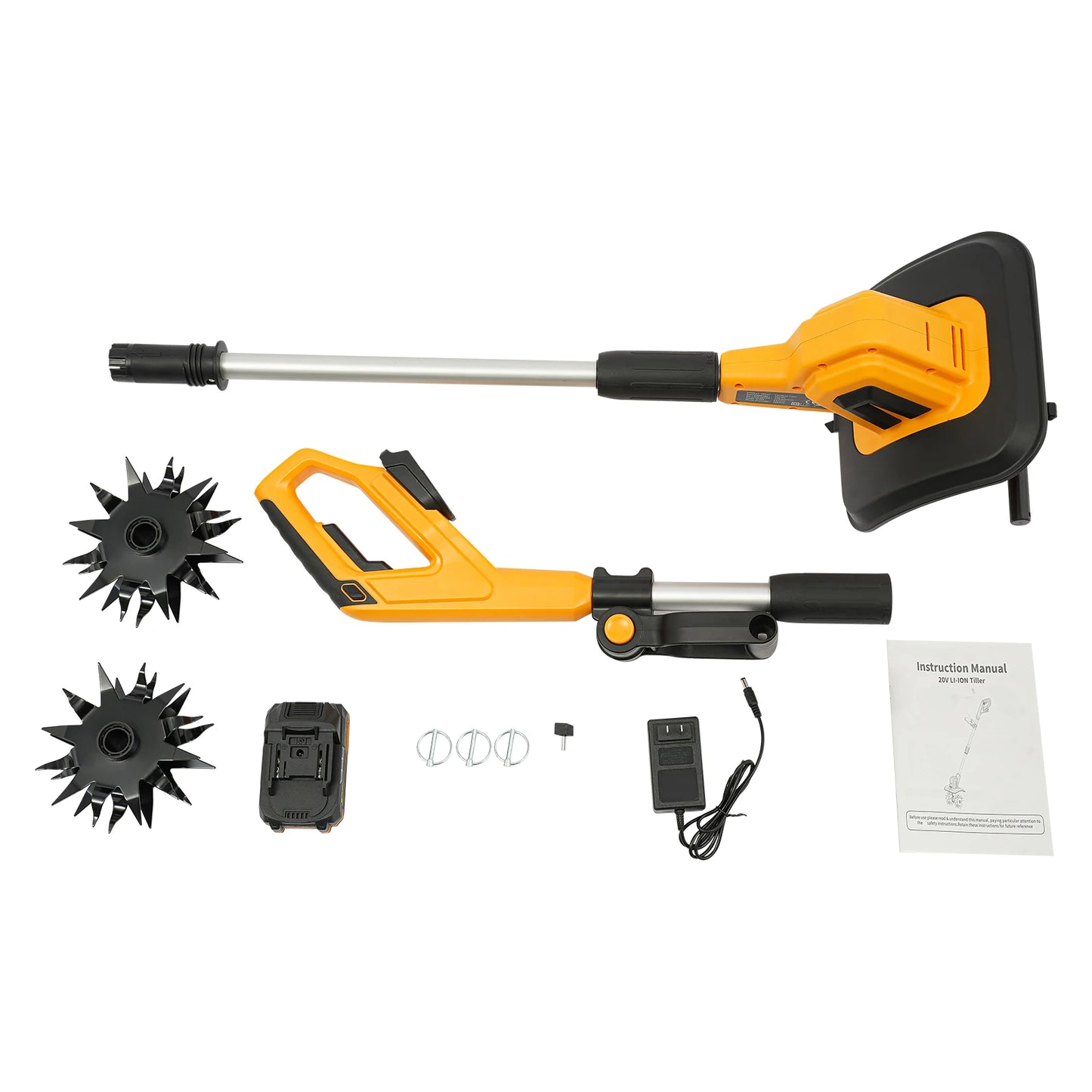 20V Cordless Tilling Machine With 2000mAh Battery And 4 Blades