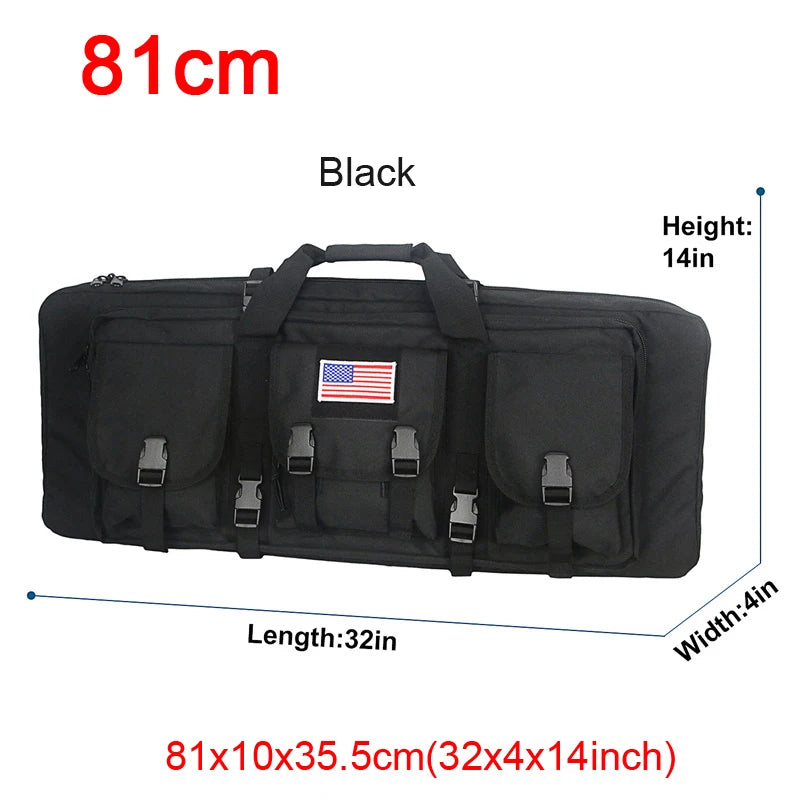 LQARMY Tactical Double Rifle Case Molle Bag Sniper