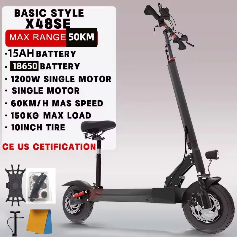 Jueshuai Outdoor Electric Scooter 1000W 48V-72V Fast Off Road Foldable
