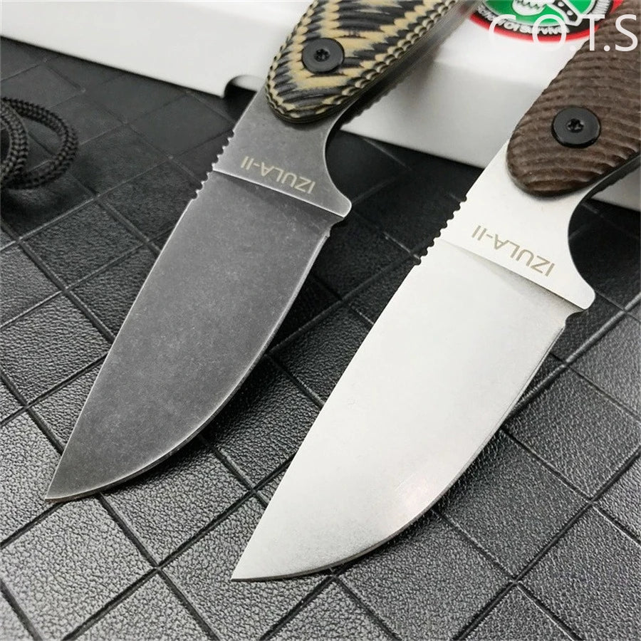 Izula G10 Handle Knife D2 Blade For Outdoor Survival