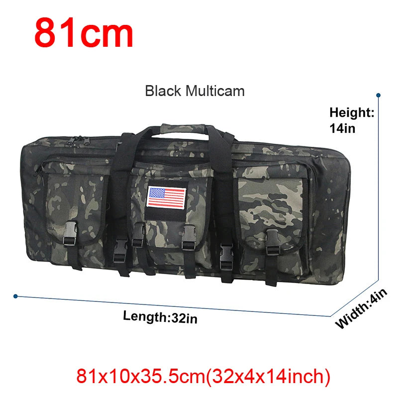 LQARMY Tactical Double Rifle Case Molle Bag Sniper