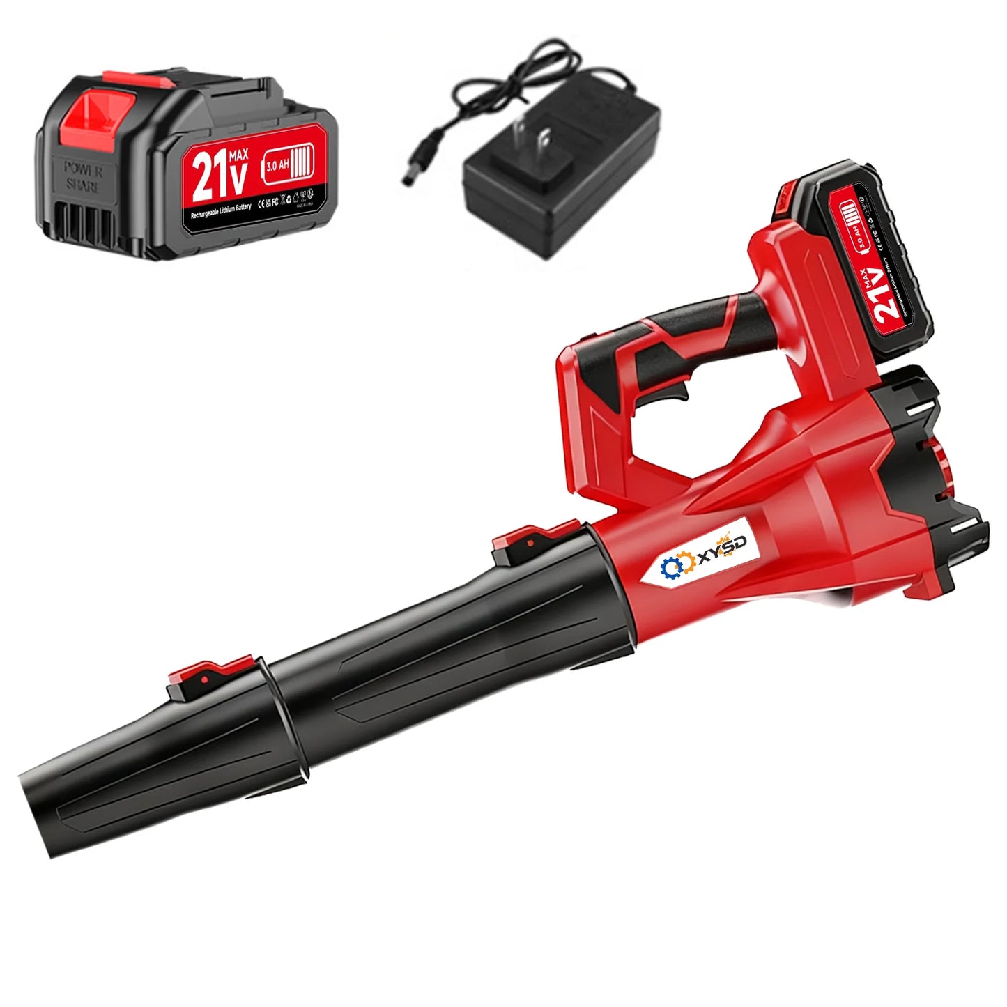 XYSD Cordless Leaf Blower 650 CFM With 21V 4.5Ah Battery