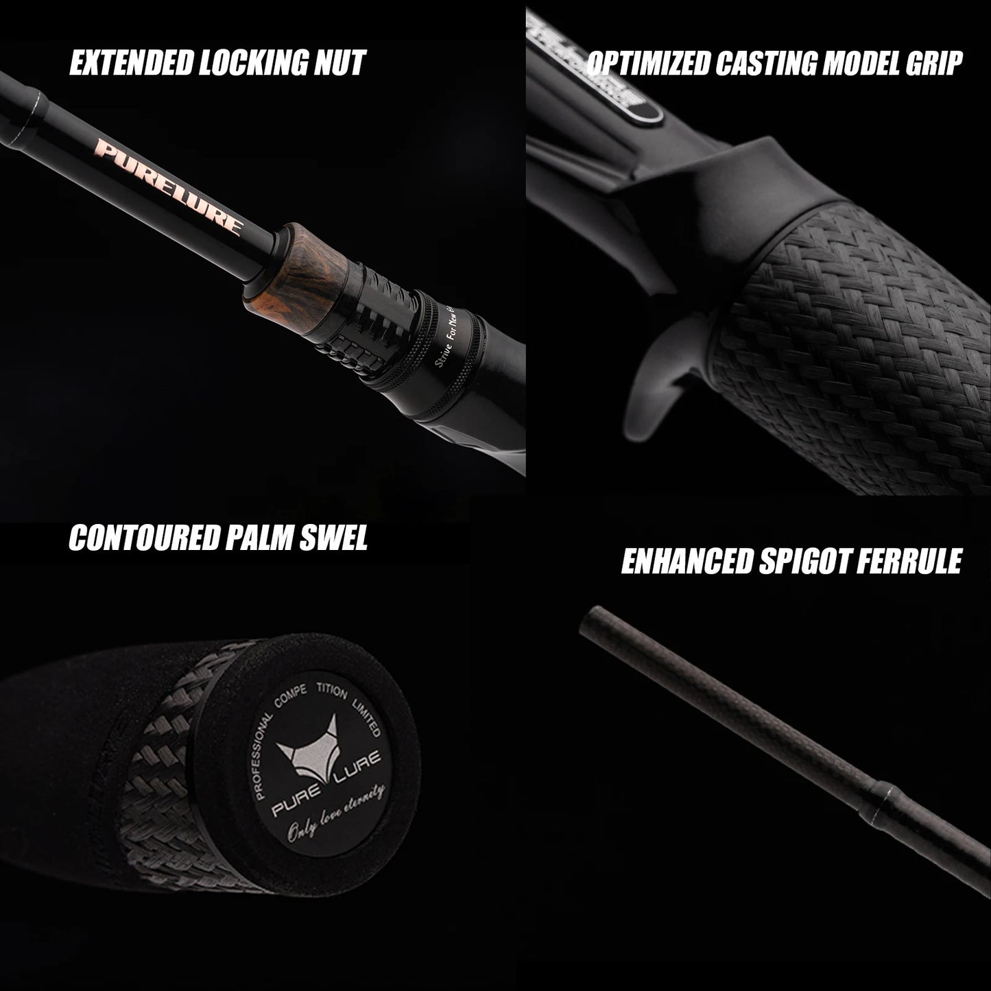 Pure-lure Realm Bass Rod FF Action Spinning Toray Carbon