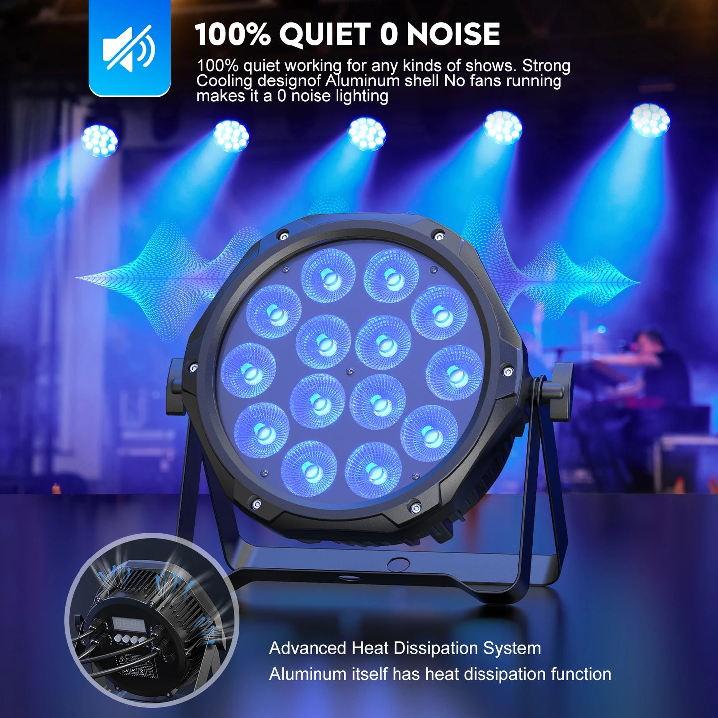 DayFlicker 210W RGBW Four In One LED Stage Par DMX512