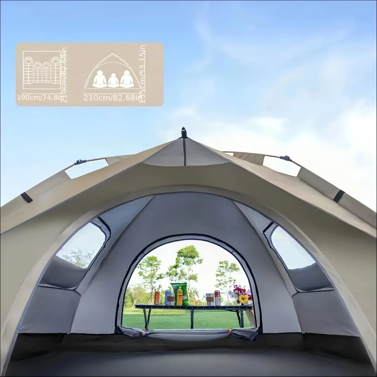 Pakicetus Auto Tent Quick 60 Second Setup Sunshade