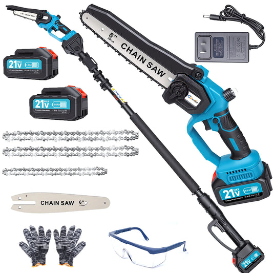 XYSD 2 In 1 BatteryPowered Pole Saw And Mini Chainsaw