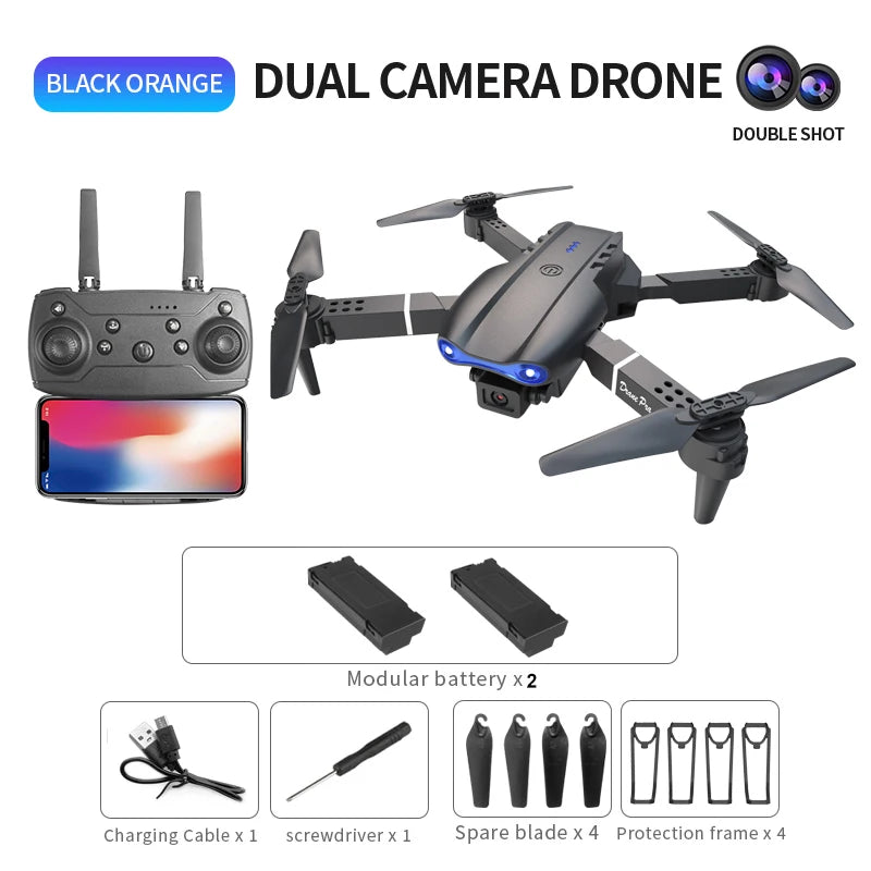 E99 Pro Drone With HD Dual Camera WiFi Obstacle Avoidance