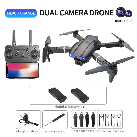 E99 Pro Drone With HD Dual Camera WiFi Obstacle Avoidance