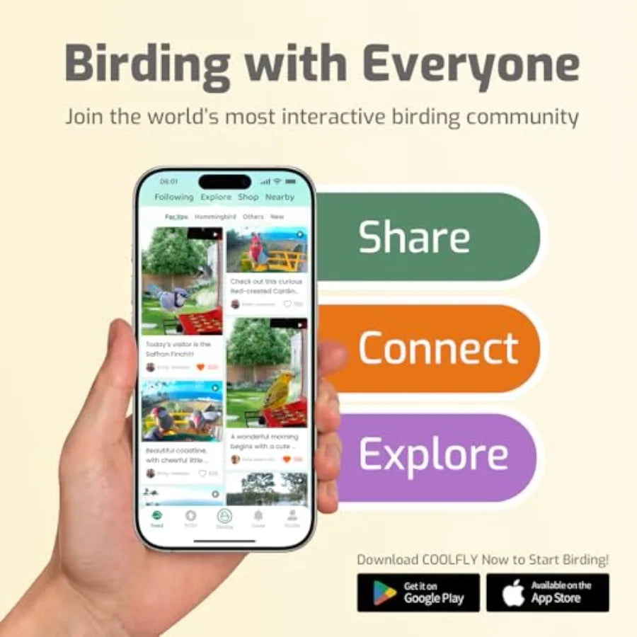 SHXI Smart Bird Feeder With Camera And AI Bird Identifier