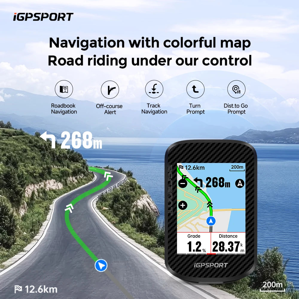 iGPSPORT BSC300T Touch Screen Global Map Bike Computer For EBike