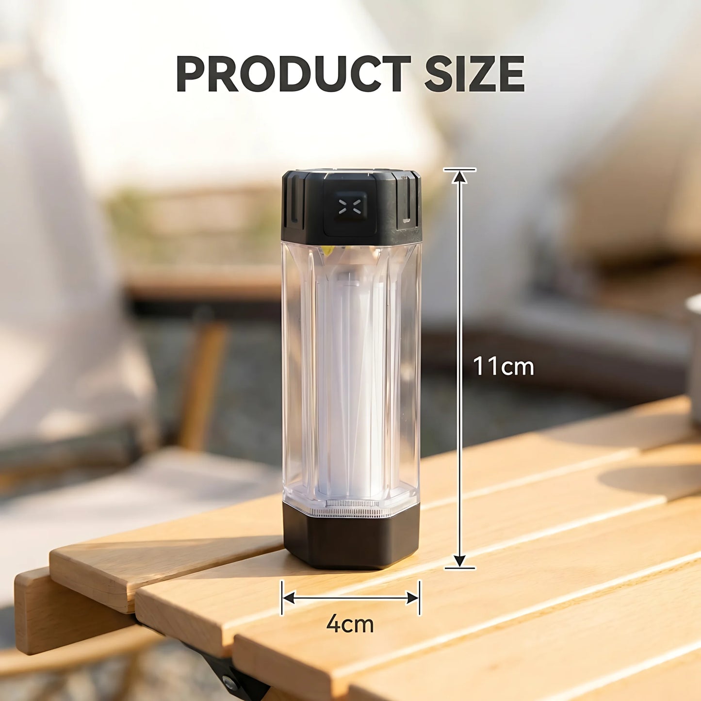 LED Camping Lantern Rechargeable 2000mAh Type-C 5 Modes 300 Lumen