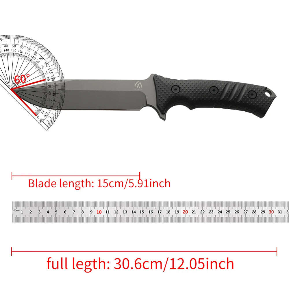 Huangfu Fixed Blade Knife With Cover For Outdoors And Survival