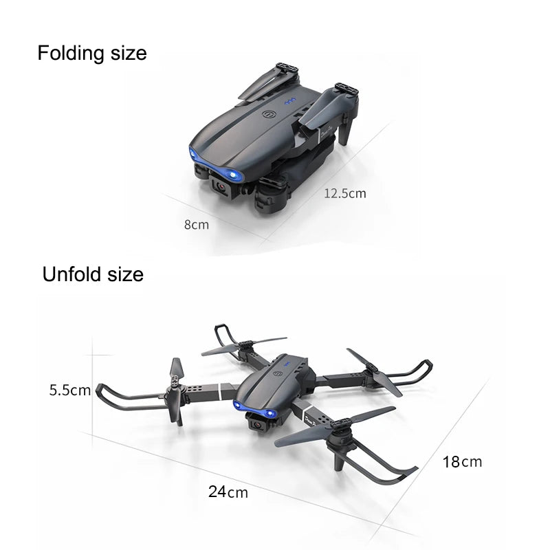 E99 Pro RC Drone With Wide Angle Camera Foldable Design